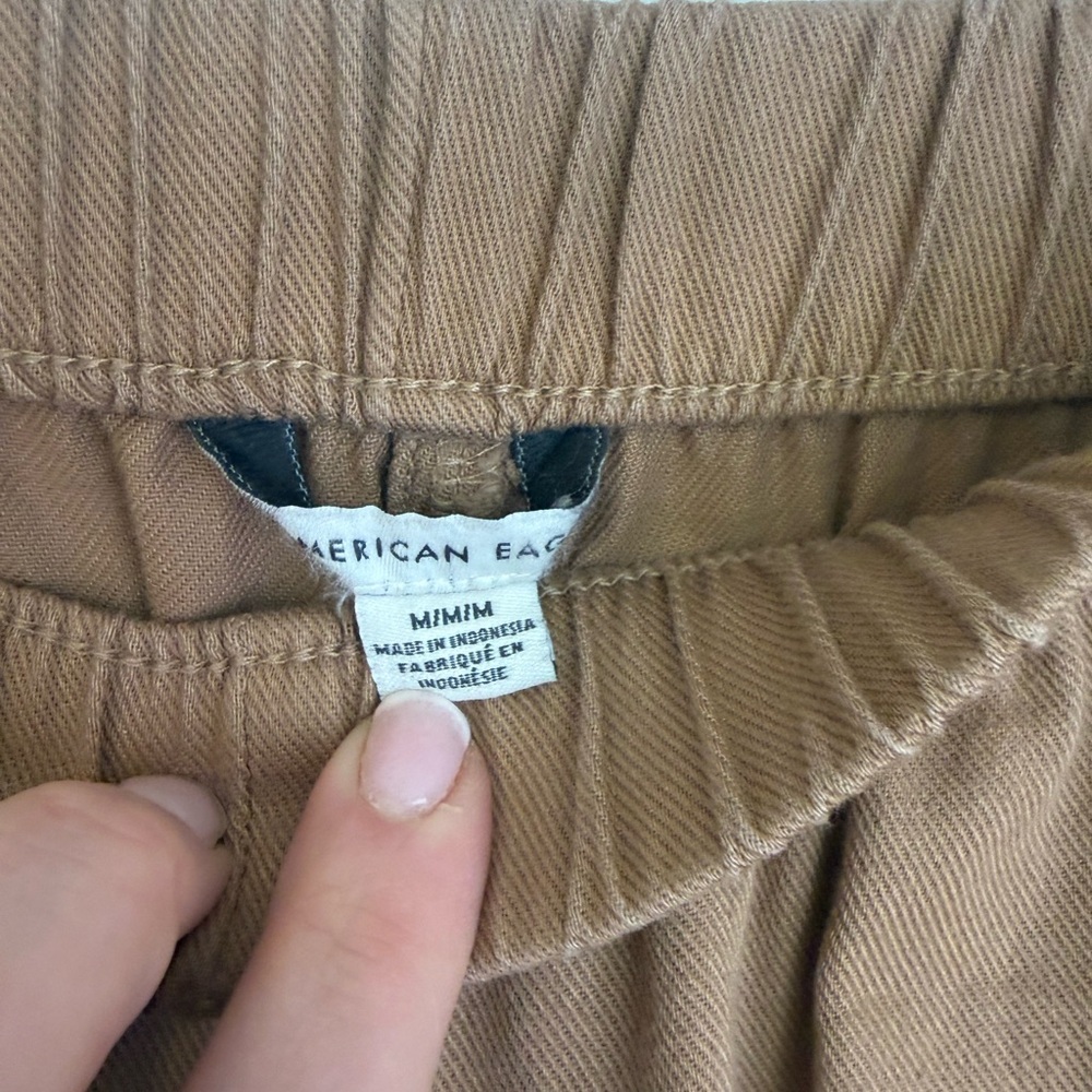 American Eagle Women’s 100% Cotton Brown Trouser Pants Size Medium - Picture 2 of 5